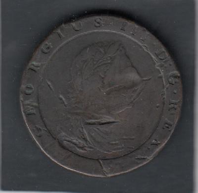 Beschrijving: 2 Pence GEORGIUS III  